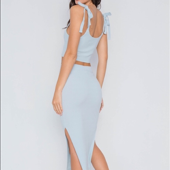 Baby Blue Knit Two Piece Set - Picture 6 of 6